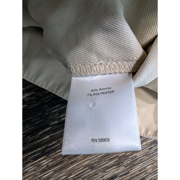 A Love A Women's Beige Wide Leg Pleated Pants Size 6 - Picture 5 of 8